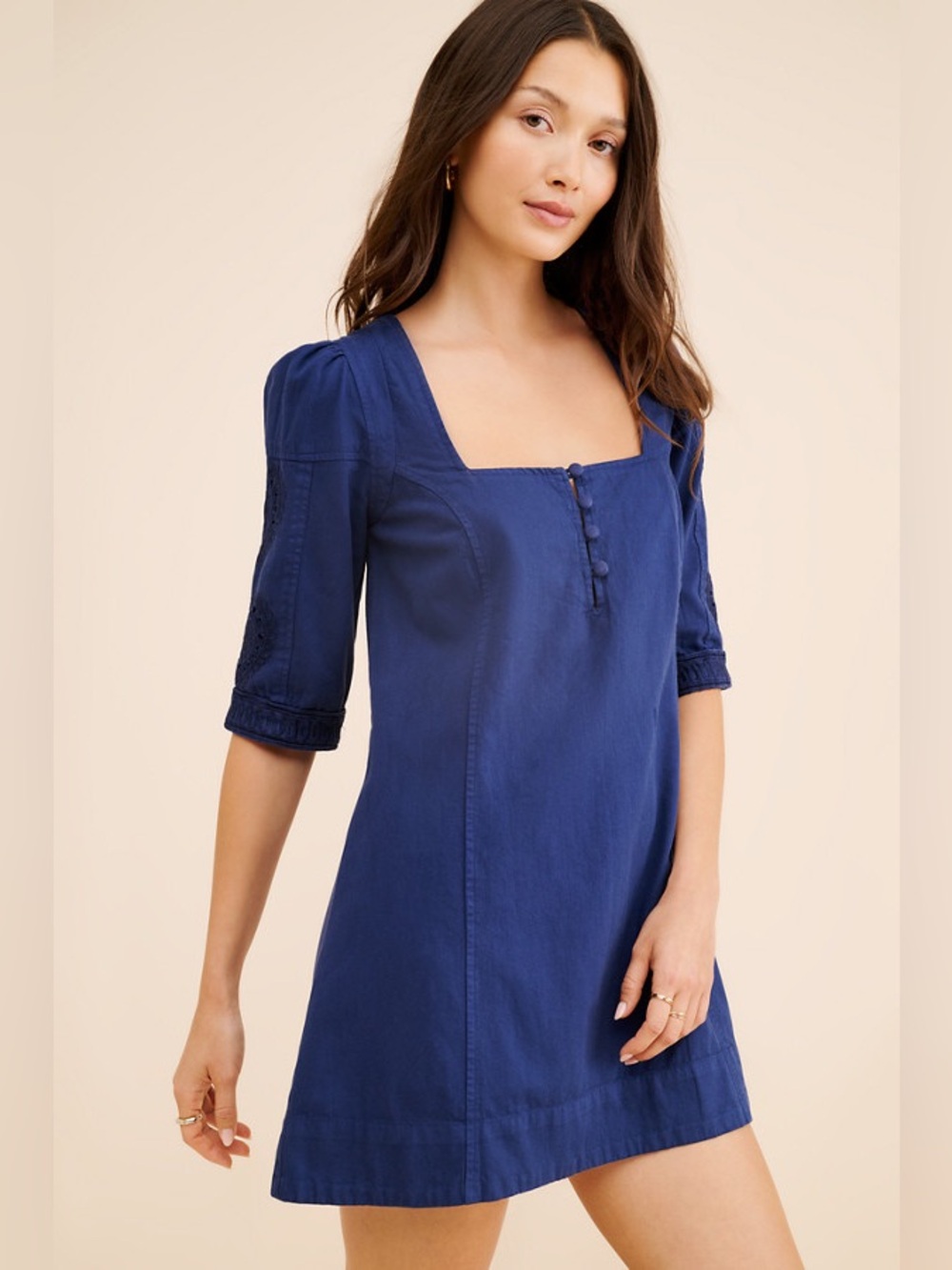 Free People Bali-Hazel Hearts Mini Dress